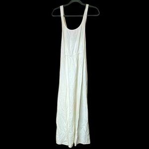 J. Crew size Medium White Sleeveless Lightweight Maxi Linen Cross-back Sundress